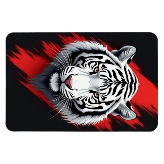 White Tiger Magnet (Horizontal)