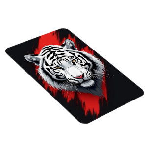 White Tiger Magnet