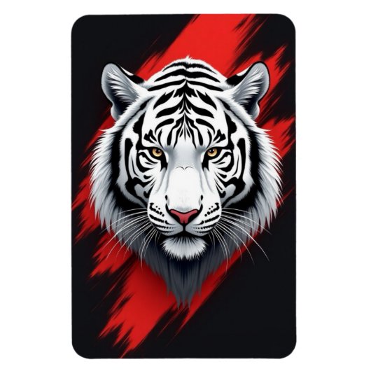 White Tiger Magnet (Vertikal)