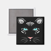 White Tiger Magnet (Vorderseite/Rückseite)