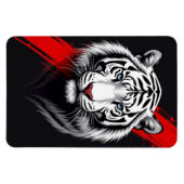 White Tiger Magnet (Horizontal)