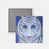 White Tiger Magnet! Magnet (Vorderseite/Rückseite)