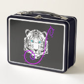 White Tiger Metall Brotdose (Vorderseite)