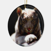 White Tiger Mirage Keramikornament (Links)