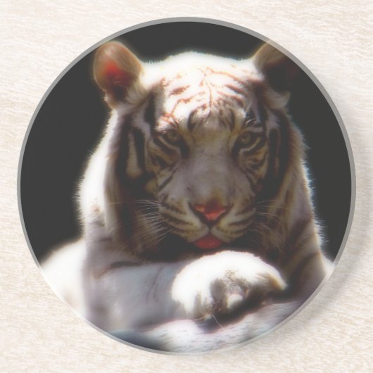 White Tiger Mirage Sandstein Untersetzer (Vorne)