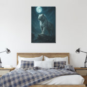 White Tiger – Moonlit Mystical Scene | ManJiangHon Leinwanddruck (Insitu (Schlafzimmer))