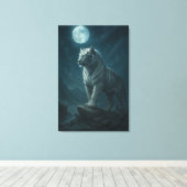 White Tiger – Moonlit Mystical Scene | ManJiangHon Leinwanddruck (Insitu (Holzboden))