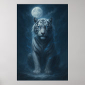White Tiger – Moonlit Mystical Scene | ManJiangHon Poster (Vorne)