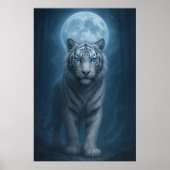 White Tiger – Moonlit Mystical Scene | ManJiangHon Poster (Vorne)