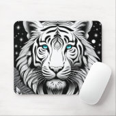 White Tiger Mousepad (Mit Mouse)