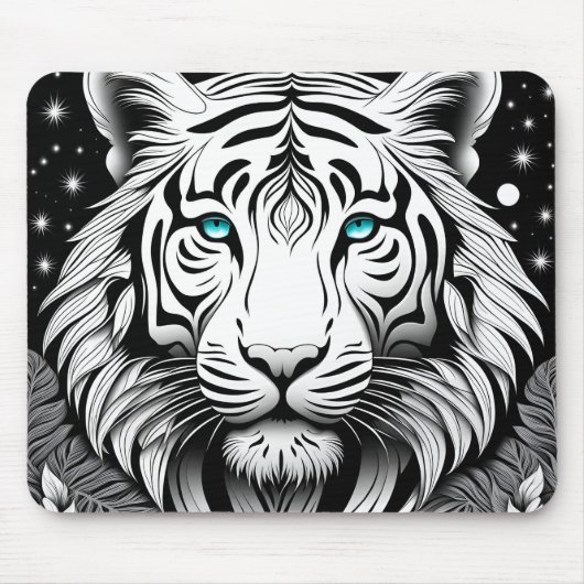 White Tiger Mousepad (Vorne)