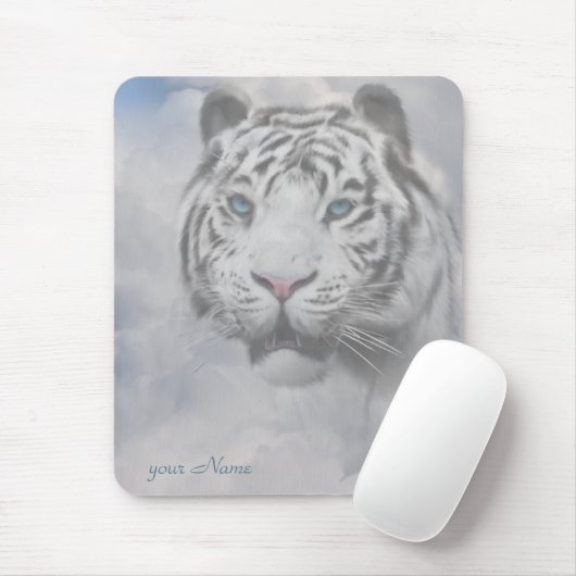 White Tiger Mousepad (Mit Mouse)