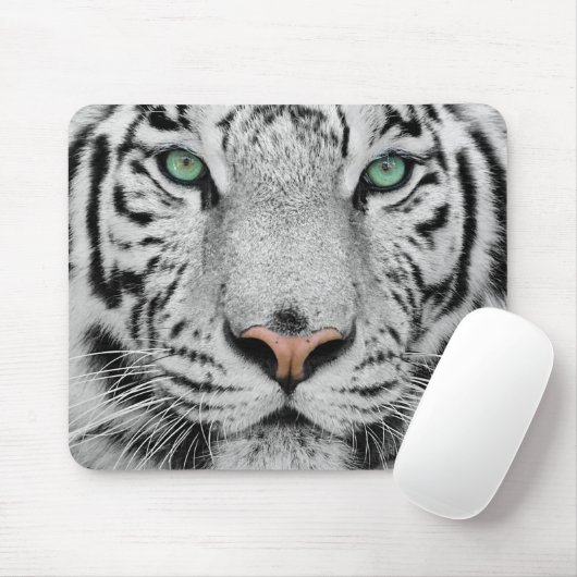 White Tiger Mousepad (Mit Mouse)