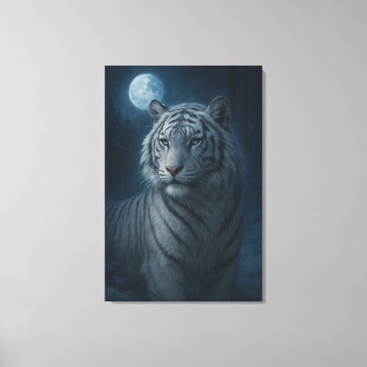 White Tiger – Mystical Fantasy Portrait – ManJiang Leinwanddruck (Vorderseite)