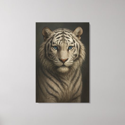 White Tiger – Mystical Fantasy Portrait – ManJiang Leinwanddruck (Vorderseite)