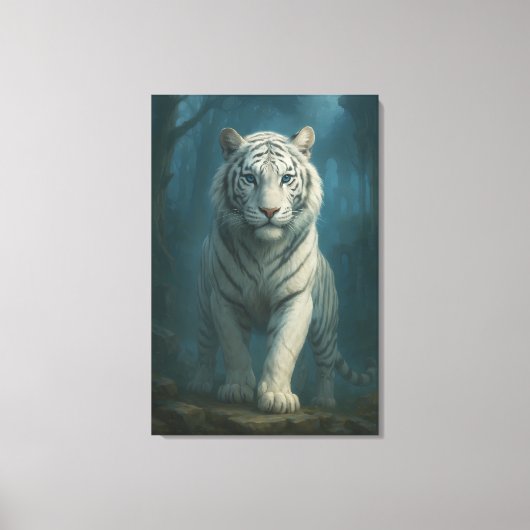 White Tiger – Mystical Fantasy Portrait – ManJiang Leinwanddruck (Vorderseite)