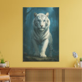 White Tiger – Mystical Fantasy Portrait – ManJiang Leinwanddruck (Insitu (Wohnzimmer))