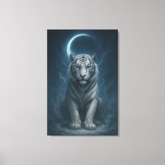 White Tiger – Mystical Fantasy Portrait – ManJiang Leinwanddruck (Vorderseite)