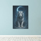 White Tiger – Mystical Fantasy Portrait – ManJiang Leinwanddruck (Insitu (Holzboden))