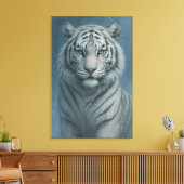 White Tiger – Mystical Fantasy Portrait – ManJiang Leinwanddruck (Insitu (Wohnzimmer))