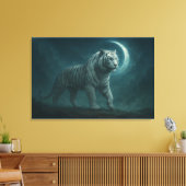 White Tiger – Mystical Fantasy Portrait – ManJiang Leinwanddruck (Insitu (Wohnzimmer))