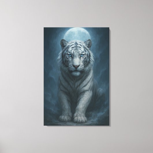 White Tiger – Mystical Fantasy Portrait – ManJiang Leinwanddruck (Vorderseite)