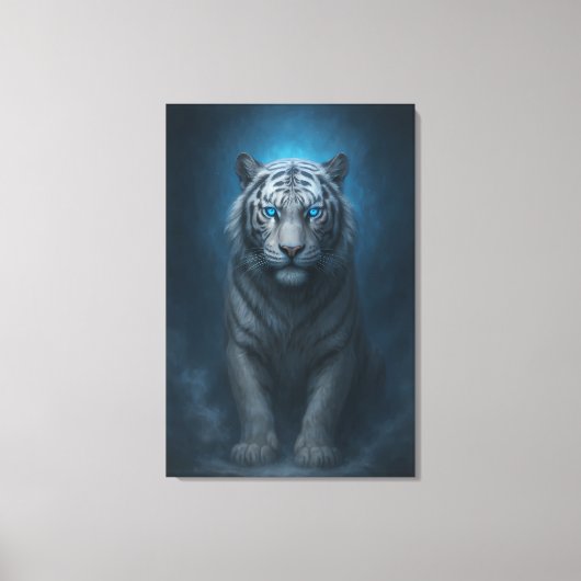 White Tiger – Mystical Fantasy Portrait – ManJiang Leinwanddruck (Vorderseite)