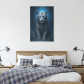 White Tiger – Mystical Fantasy Portrait – ManJiang Leinwanddruck (Insitu (Schlafzimmer))