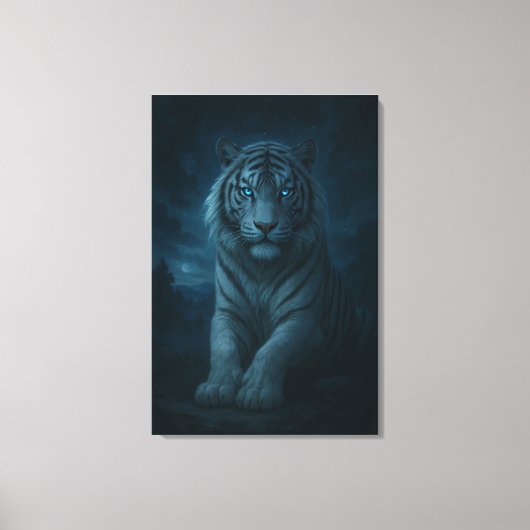 White Tiger – Mystical Fantasy Portrait – ManJiang Leinwanddruck (Vorderseite)
