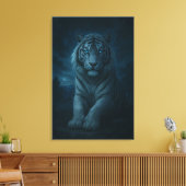White Tiger – Mystical Fantasy Portrait – ManJiang Leinwanddruck (Insitu (Wohnzimmer))