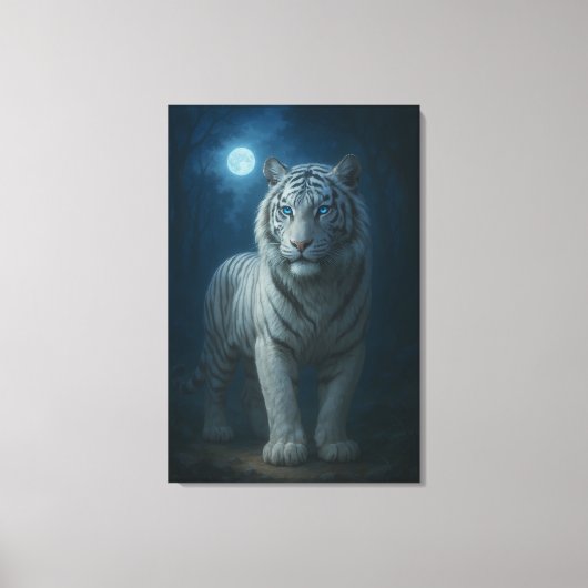 White Tiger – Mystical Fantasy Portrait – ManJiang Leinwanddruck (Vorderseite)