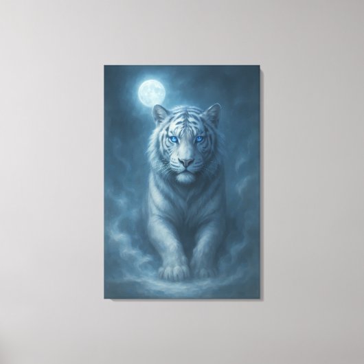 White Tiger – Mystical Fantasy Portrait – ManJiang Leinwanddruck (Vorderseite)