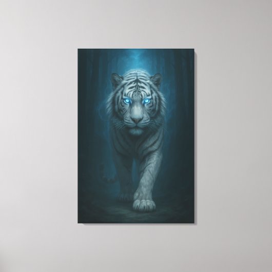 White Tiger – Mystical Fantasy Portrait – ManJiang Leinwanddruck (Vorderseite)