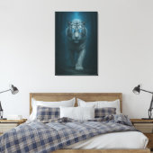 White Tiger – Mystical Fantasy Portrait – ManJiang Leinwanddruck (Insitu (Schlafzimmer))