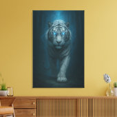White Tiger – Mystical Fantasy Portrait – ManJiang Leinwanddruck (Insitu (Wohnzimmer))
