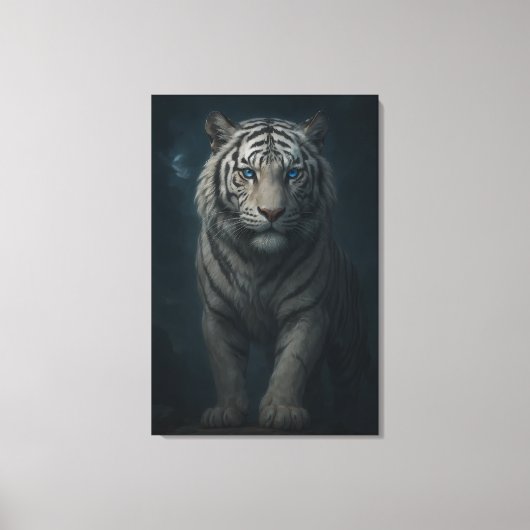 White Tiger – Mystical Fantasy Portrait – ManJiang Leinwanddruck (Vorderseite)