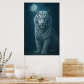 White Tiger – Mystical Fantasy Portrait – ManJiang Poster (Küche)