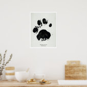 White Tiger Paw Print Poster (Küche)
