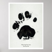 White Tiger Paw Print Poster (Vorne)