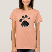 White Tiger Paw Print T-Shirt (Vorderseite)