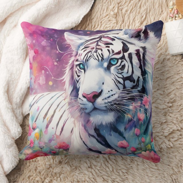 White Tiger - Pillow Kissen (Decke)