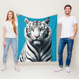 White Tiger Pop Kunst - Dichtung und Musik Fleecedecke