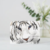 White Tiger Post Card Postkarte (Stehend Vorderseite)