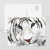White Tiger Post Card Postkarte (Vorne/Hinten)