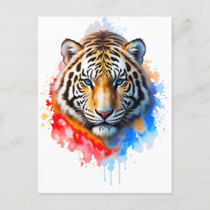 White Tiger Postkarte