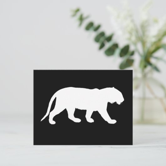 White Tiger Postkarte (Stehend Vorderseite)