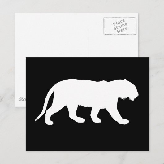 White Tiger Postkarte (Vorne/Hinten)