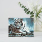 White Tiger Postkarte (Stehend Vorderseite)
