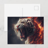 White-Tiger-Postkarten Postkarte (Vorne/Hinten)