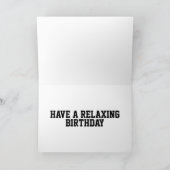 WHITE TIGER RELAXING BIRTHDAY CARD KARTE (Innenseite)